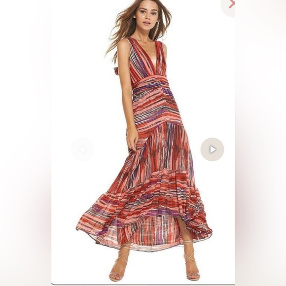 Misa Los Angeles Striped Multicolor Maxi Dress - Picture 2 of 10